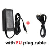 Black 65W laptop power adapter with EU plug cable