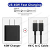 US 45W Fast Charging product featuring a charger and a 1M C to C cable for Galaxy S and Note series devices
