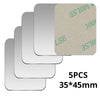 Five silver magnetic mount plates measuring 35x45mm with LSE markings.