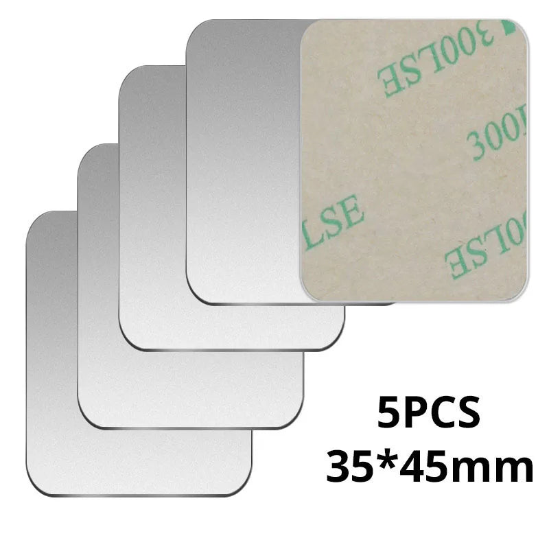 Five silver magnetic mount plates measuring 35x45mm with LSE markings.
