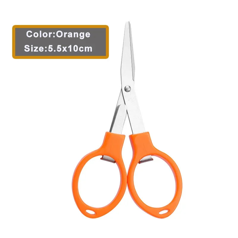 Orangefarzige Präzisionsfaltschere für Basteln mit einer Größe von 5,5x10 cm