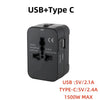 محول USB إلى Type-C أسود مع حماية من الارتفاع المفاجئ، بقدرة خرج 5 فولت/2.1 أمبير و 5 فولت/2.4 أمبير.