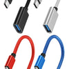 Set of three USB-C to USB-A OTG adapters in black, silver, and red colors for fast data transfer