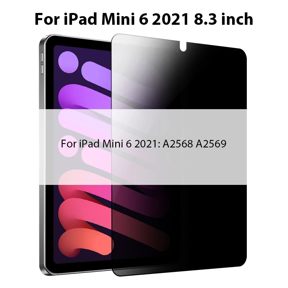 Anti-Peeping Tempered Glass Screen Protector for iPad Models