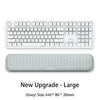 A grey ergonomic keyboard and mouse wrist rest pad with a large size of 440x80x20mm