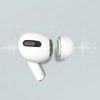 A pair of white replacement eartips for AirPods Pro silicone cases shown against a light gray background.