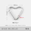 Silver heart-shaped spring clasps and carabiner keychains