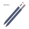 Coque de protection en silicone bleu foncé pour stylet, vue en diagonale.