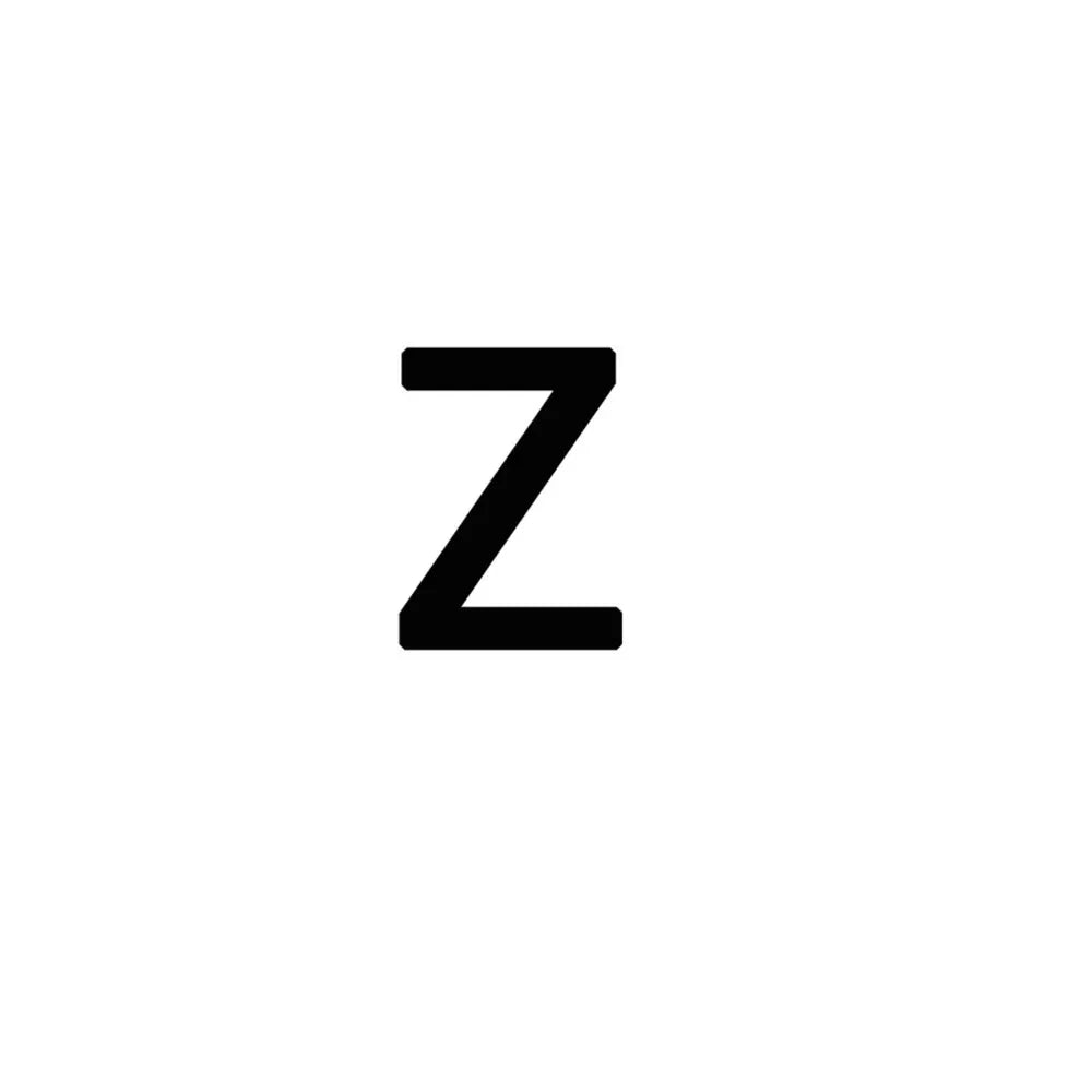 Una letra Z negra sobre un fondo blanco.