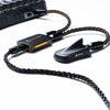Black RGB gaming keyboard cable with dual Type-C ports and braided cord