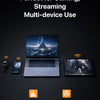 A laptop and a tablet are shown next to an OFDMA and MU-MIMO logo, demonstrating multi-device connectivity.