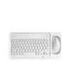 Weiße Mini-Bluetooth-Tastatur und Maus-Kombination mit kompaktem Design