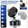 A black magnetic phone holder with a variable viewing angle adjustment mechanism.
