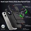 Dual layer shockproof case for a smartphone featuring lens protection and anti-slip texture design
